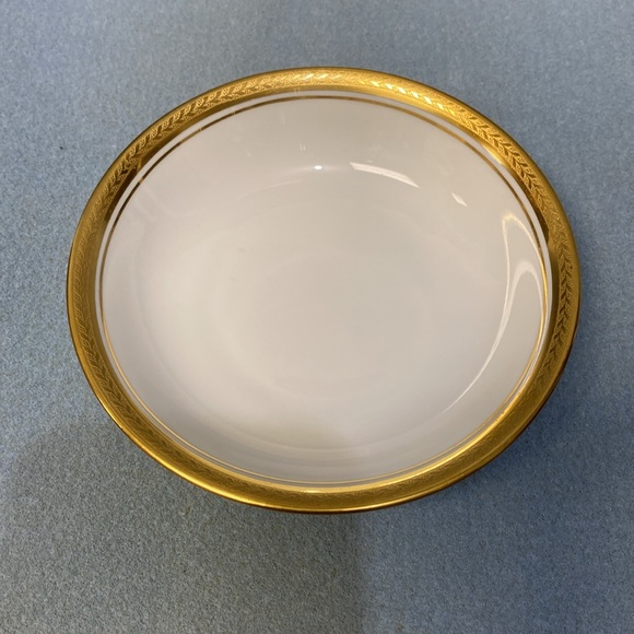 HUTSCHENREUTHER SELB BAVARIA GOLD ENCRUSTED GOLD IVY LEAF BERRY BOWL AND SAUCER - Picture 7 of 14